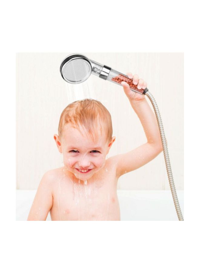 4-In-1 Shower Head Filter Silver/Clear 8x25cm - Image 3