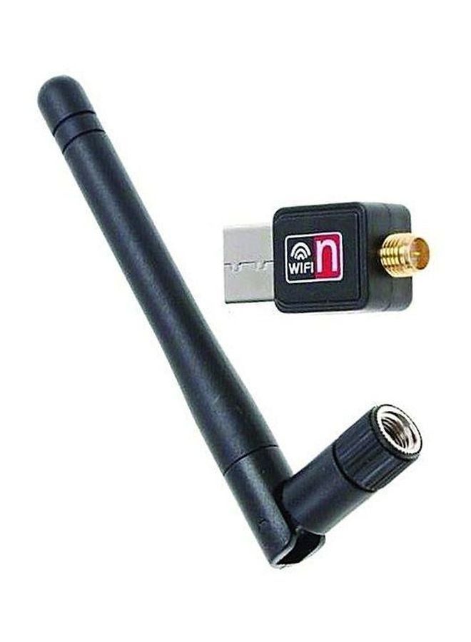 محول USB لاسلكي مع أنتينا أسود
