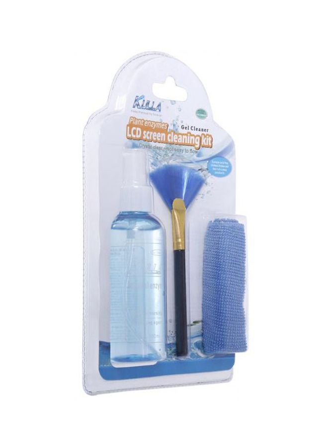 كولا طقم أدوات تنظيف لشاشة LCD مكون من 3 قطع ذهبي/أزرق/أسود - Image 2