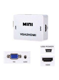 ميني محول من منفذ VGA ميني إلى منفذ HDMI أبيض  - Image 3