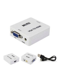 ميني محول من منفذ VGA ميني إلى منفذ HDMI أبيض  - Image 4