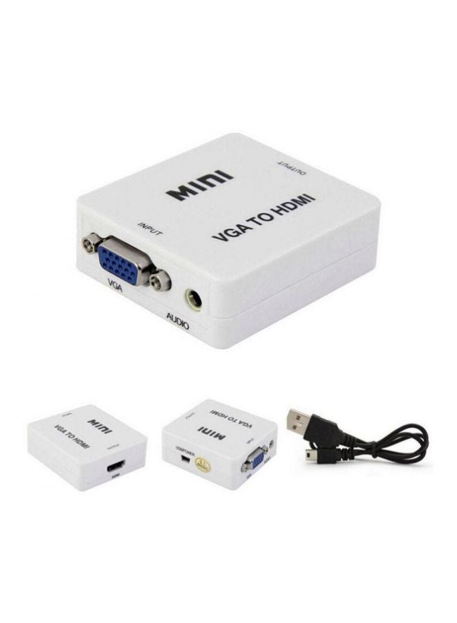 Mini Mini VGA To HDMI Converter White  - Image 4