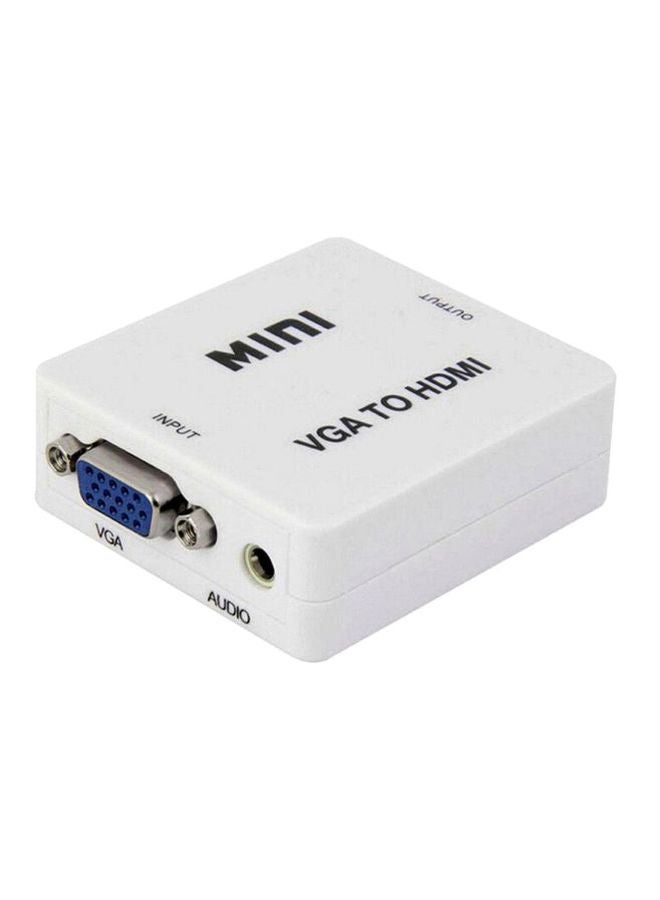 Mini Mini VGA To HDMI Converter White | Best Price KSA | Riyadh, Jeddah