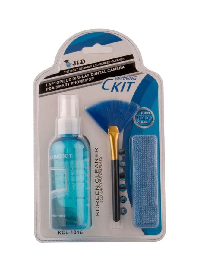 3-Piece Screen Cleaning Kit Blue/Black/Gold