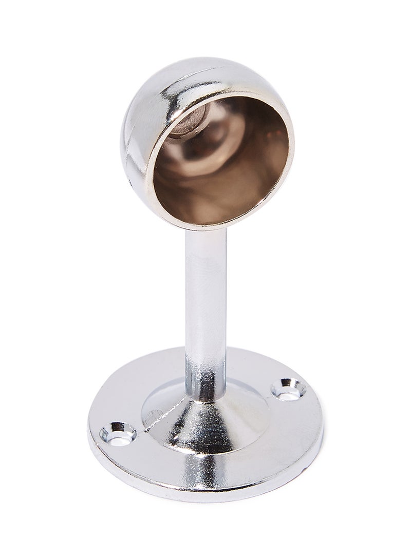 Towel Rod Support Bracket Silver 8x4x2cm - Image 1