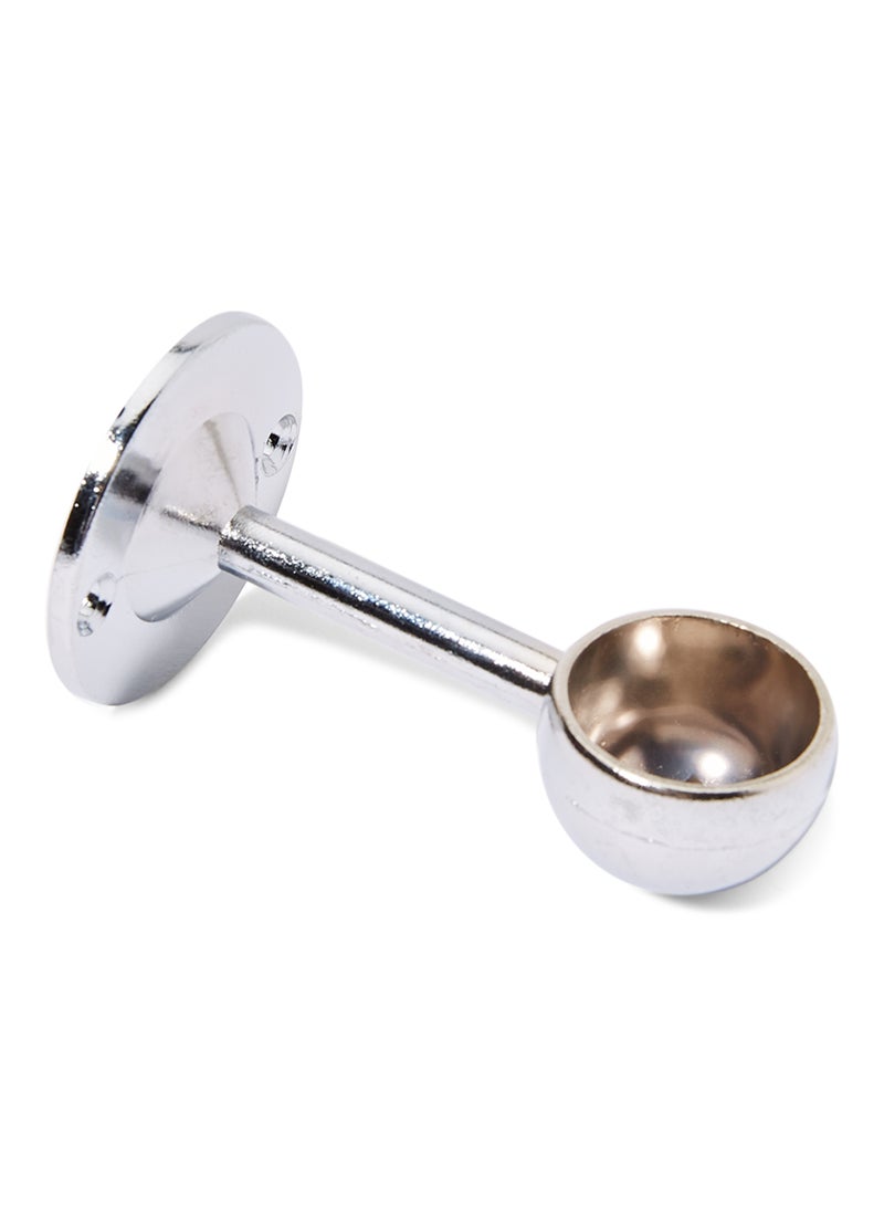 Towel Rod Support Bracket Silver 8x4x2cm - Image 2