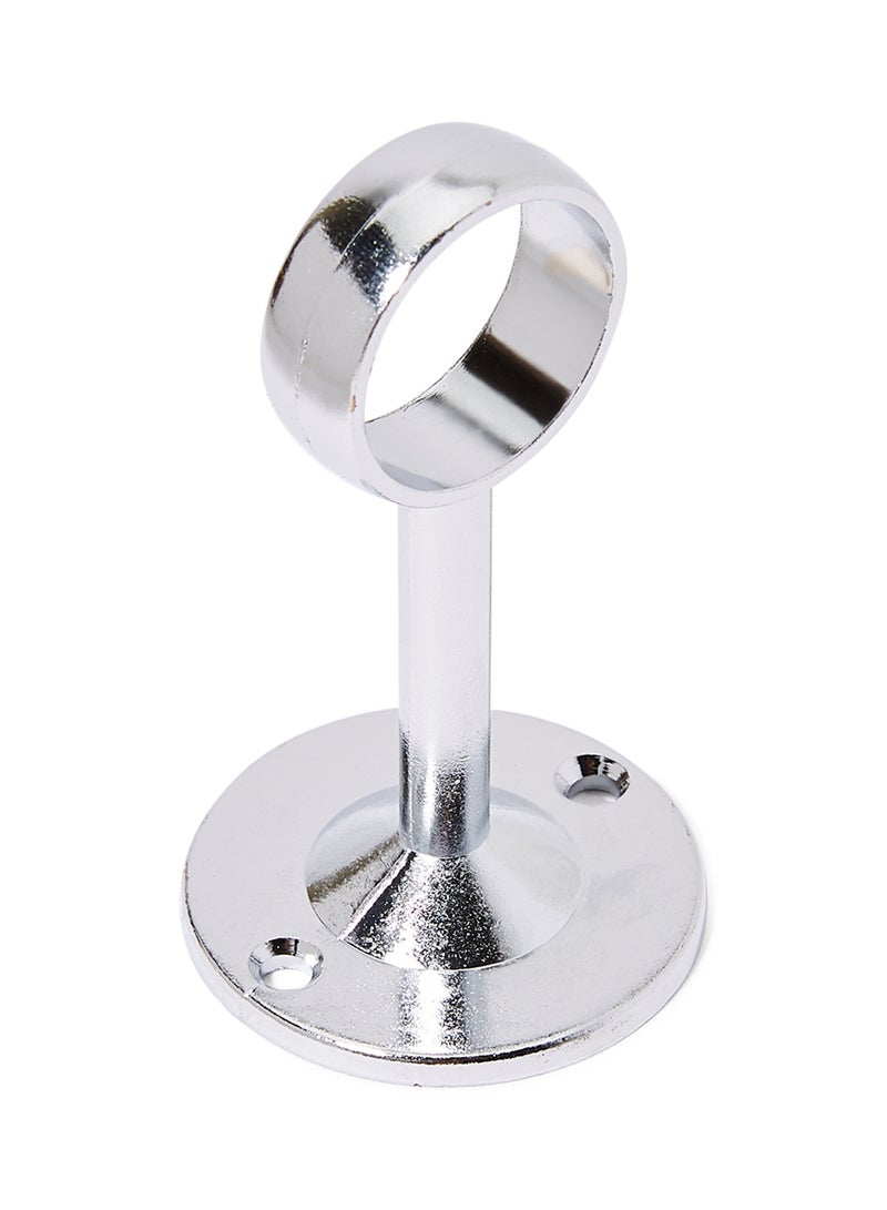 Towel Steel Rod Support Bracket Silver 8x4x2cm - Image 1