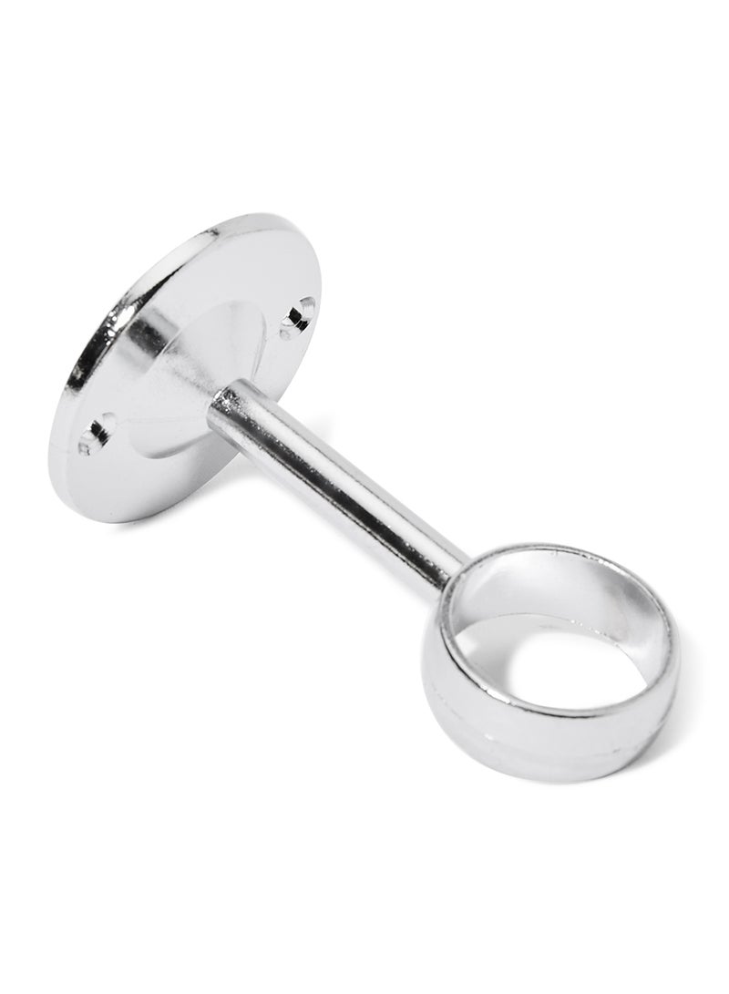 Towel Steel Rod Support Bracket Silver 8x4x2cm - Image 2