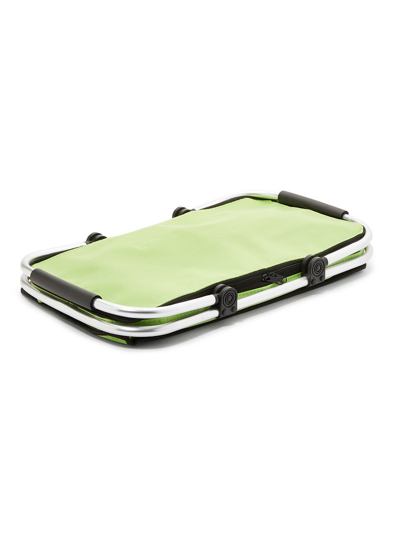 Folding Insulated Cooler Hamper Zip Hand Bag Green 48 x 28 x 24centimeter - Image 4