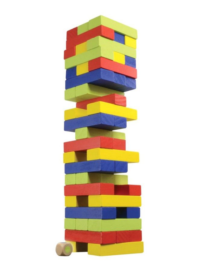 48-Piece Tower Stacking Blocks Game - Image 1