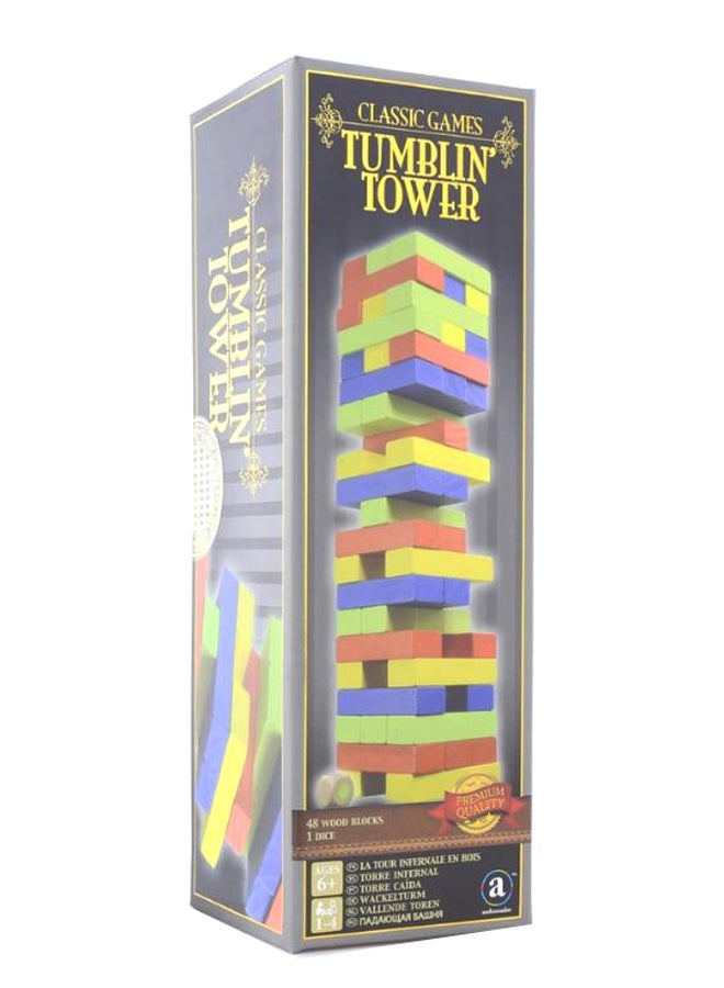 48-Piece Tower Stacking Blocks Game - Image 2