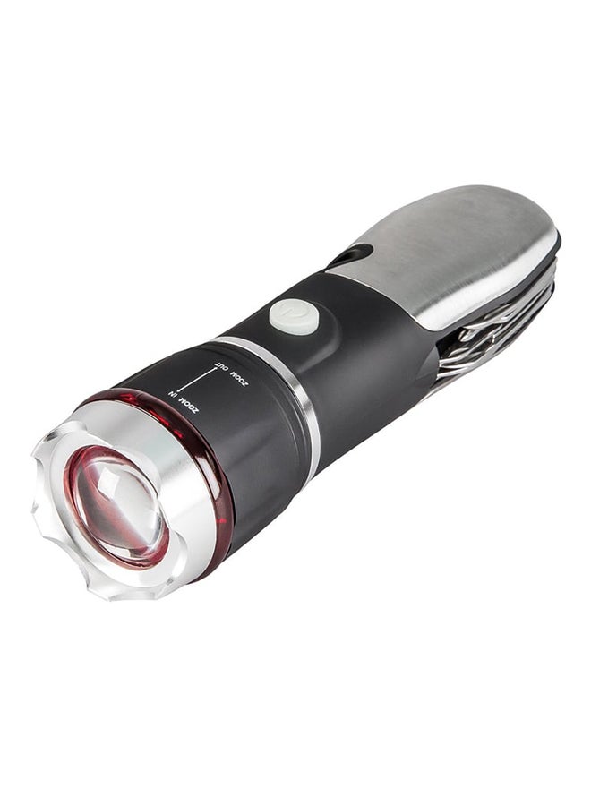 JML - 8 In 1 Bright Led Torch And Multi-Tool Penknife Black/Silver - Image 1