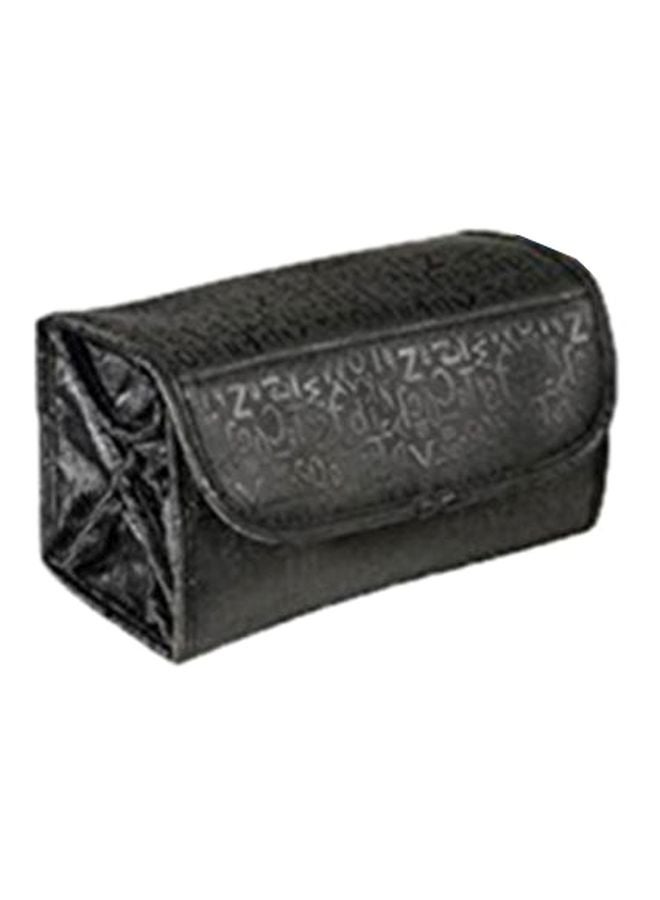 حقيبة منظمة لمستحضرات التجميل قابلة للطي أسود/ شفاف/ وردي - Image 1