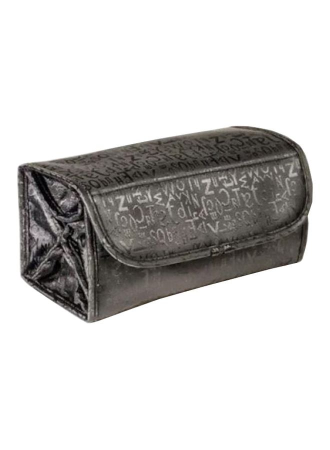 حقيبة منظمة لمستحضرات التجميل قابلة للطي أسود/ شفاف/ وردي - Image 1