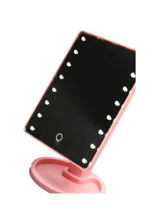 Makeup Mirror With LED Light Pink - Image 2