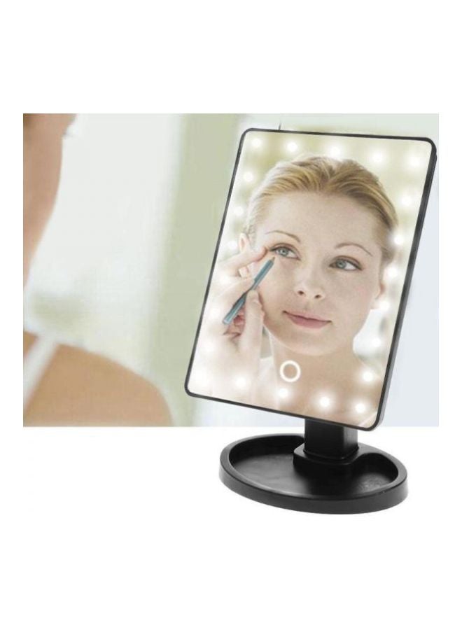 مرآة لوضع مستحضرات التجميل مع مصابيح LED أسود - Image 3