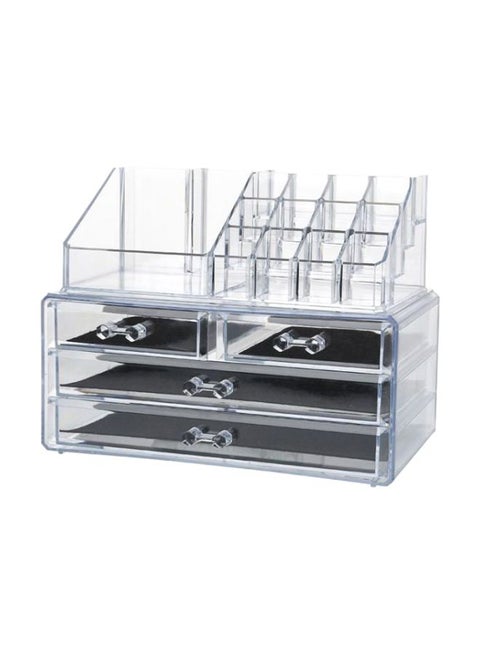 Acrylic Cosmetic Organizer Clear/Black