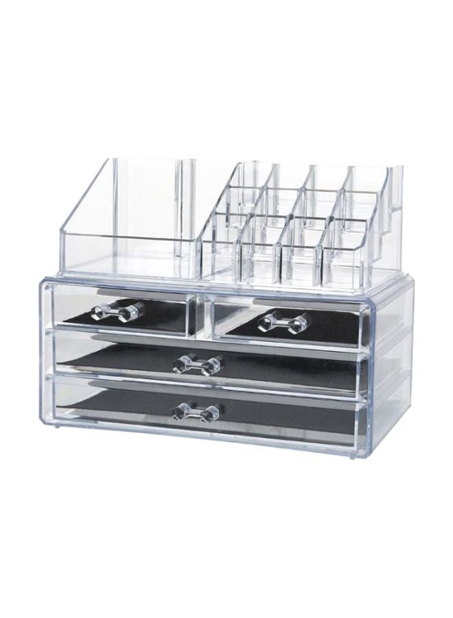 Acrylic Cosmetic Organizer Clear/Black