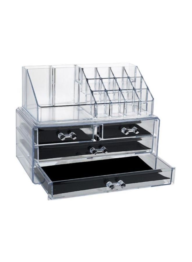 Acrylic Cosmetic Organizer Clear/Black