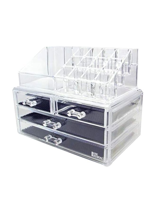 Ikee Acrylic Cosmetic Organizer Clear/Black - Image 1
