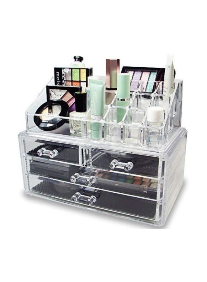 Ikee Acrylic Cosmetic Organizer Clear/Black - Image 3