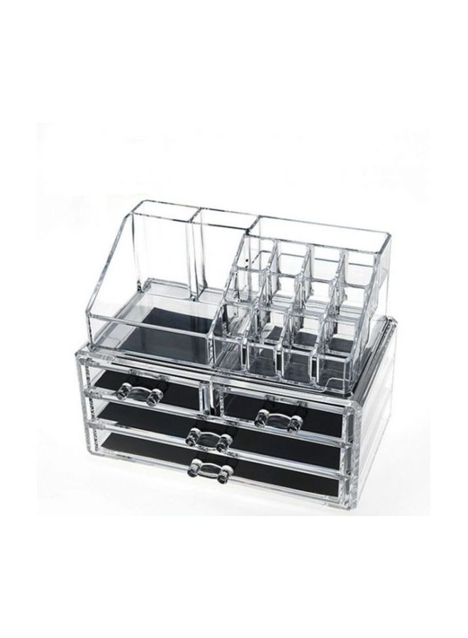 منظم مستحضرات التجميل شفاف/ أسود - Image 2