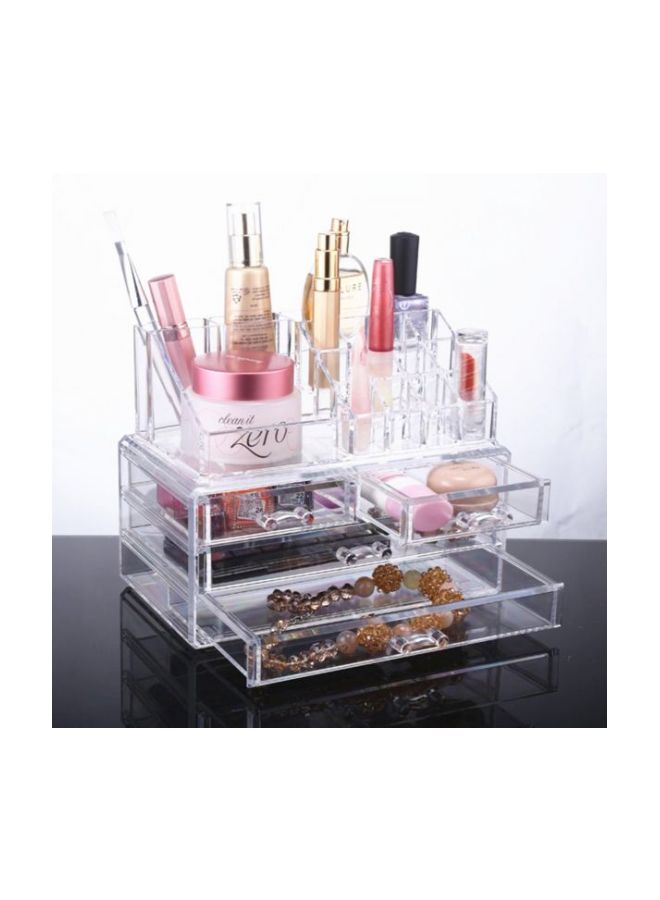 منظم مستحضرات التجميل شفاف/ أسود - Image 4