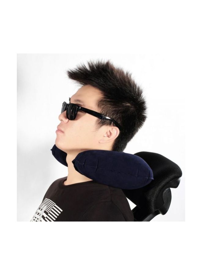 Pneumatic Travel Neck Pillow With Eye Mask Blue  - Image 5