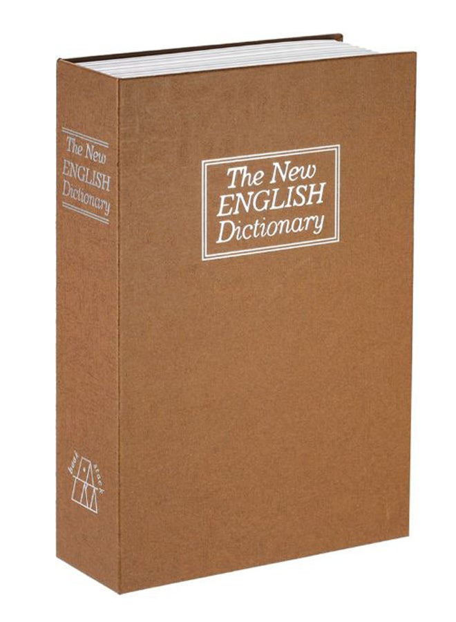 English Dictionary Diversion Book Hidden Safe Box Brown/Grey/White 18*5.5*11.5cm - Image 2