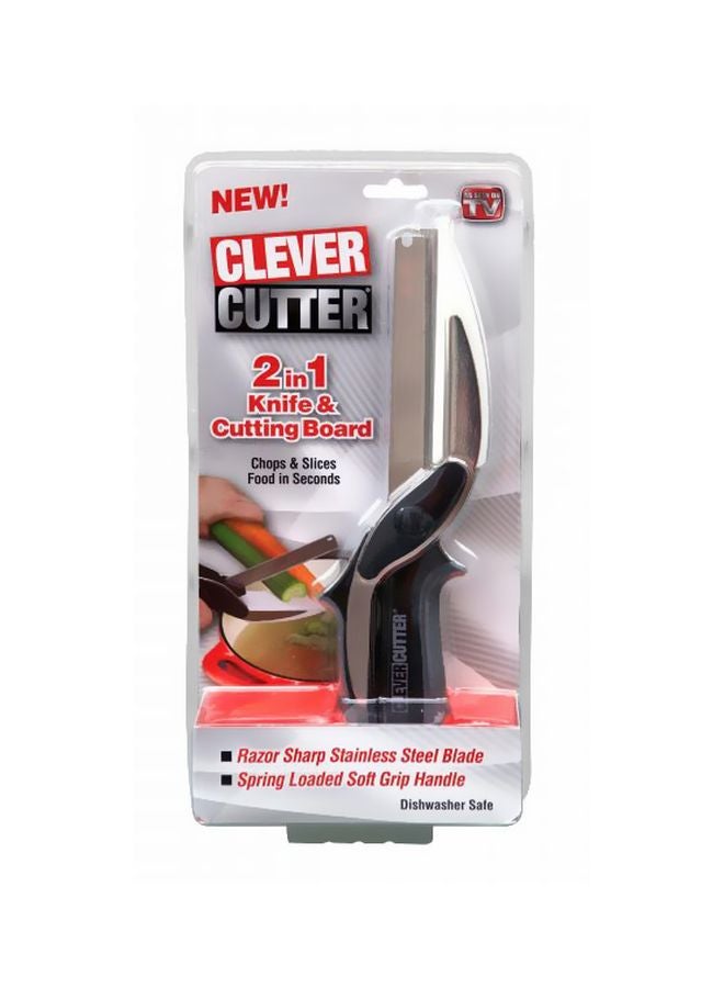 كليفر كاتر مقص مطبخ من الستانلس ستيل أسود/فضي - Image 2