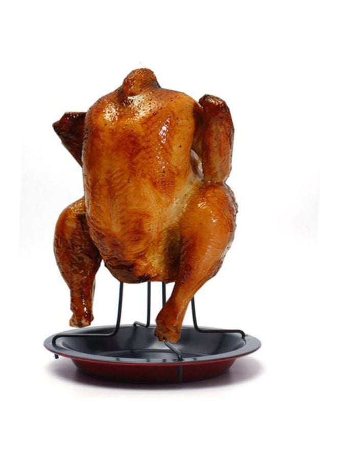 حامل لشوي الدجاج مانع للالتصاق أسود 17x19سم - Image 3