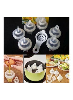 Generic 6-Piece Egg Boiler Mould Set White/Red  - Image 3
