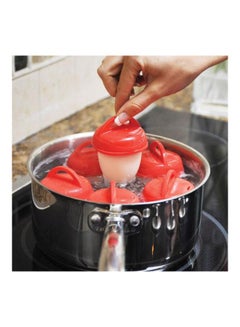 Generic 6-Piece Egg Boiler Mould Set White/Red  - Image 5