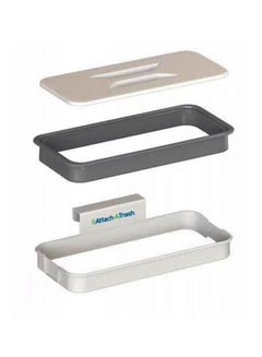 AS SEEN ON TV Attach-A-Trash Hanging Trash Bag Holder White/Grey 28x14cm  - Image 4