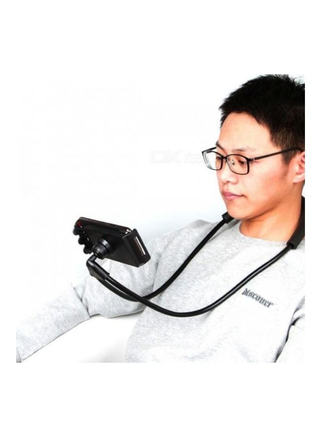 null 360-Degree Lazy Neck Mobile Phone Holder Black  - Image 2