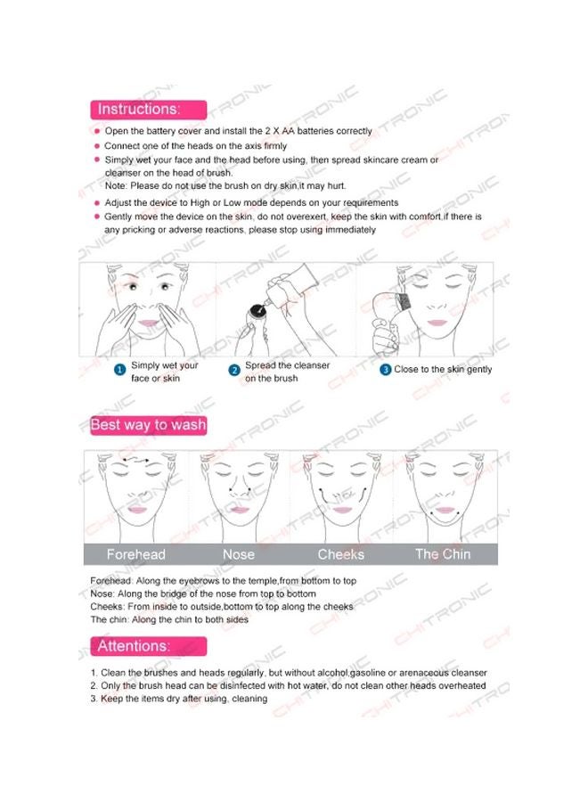 جهازتدليك الوجه 5 في 1 أبيض/ وردي - Image 5
