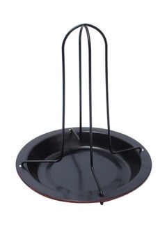 Generic Chicken Roaster Rack With Bowl Black/Red 17x19cm  - Image 1
