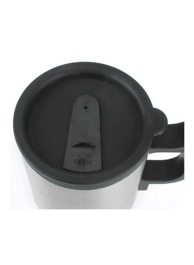 Stainless Steel Car Travel Mug Silver/Black - Image 2