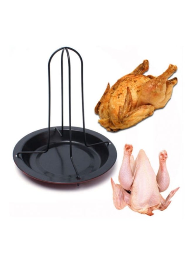 Chicken Roaster Rack With Bowl Black/Red 17x19cm - v1568308969/N29902573A_3