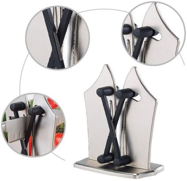 ieLive Bavarian Edge Kitchen Knife Sharpener Silver/Black - Image 4