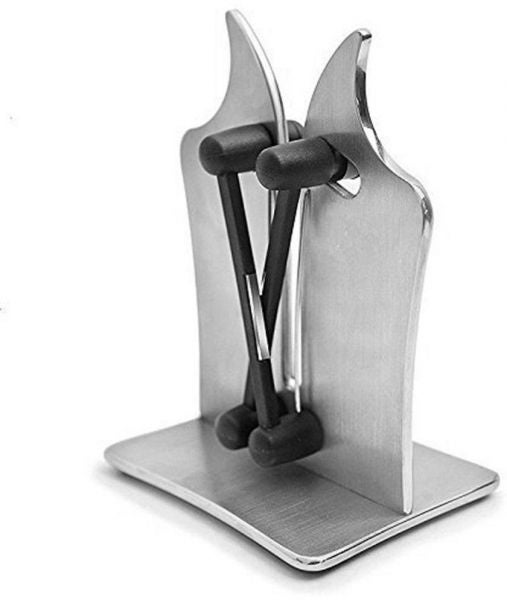 Bavarian Edge Kitchen Knife Sharpener Silver/Black 7.5x12x16cm