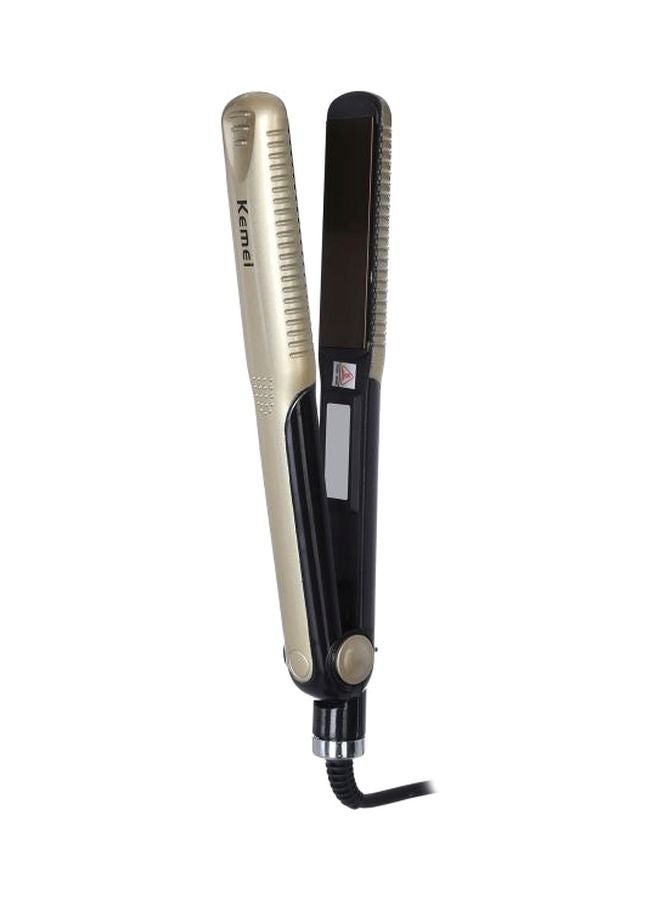 Kemei KM-327 Professional Straightener Gold/Black - Image 1