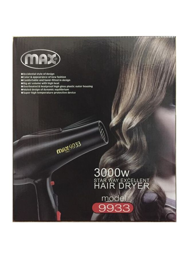 Max - Electric Hair Dryer Black - Image 1