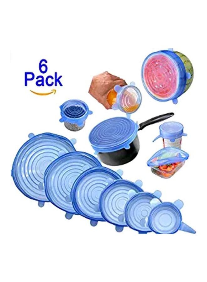 Generic 6-Piece Reusable Stretch Lids Blue  - Image 3