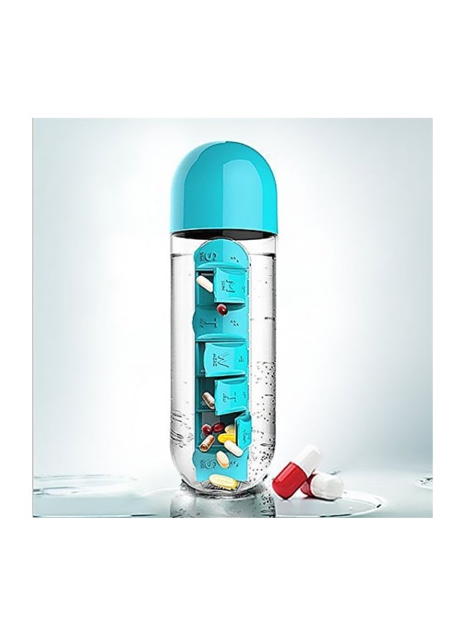 2-In-1 Plastic Water Bottle With Pill Organizer - Image 2