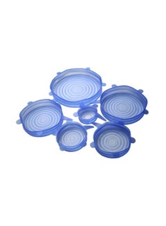 Generic 6-Piece Reusable Stretch Lids Blue  - Image 1