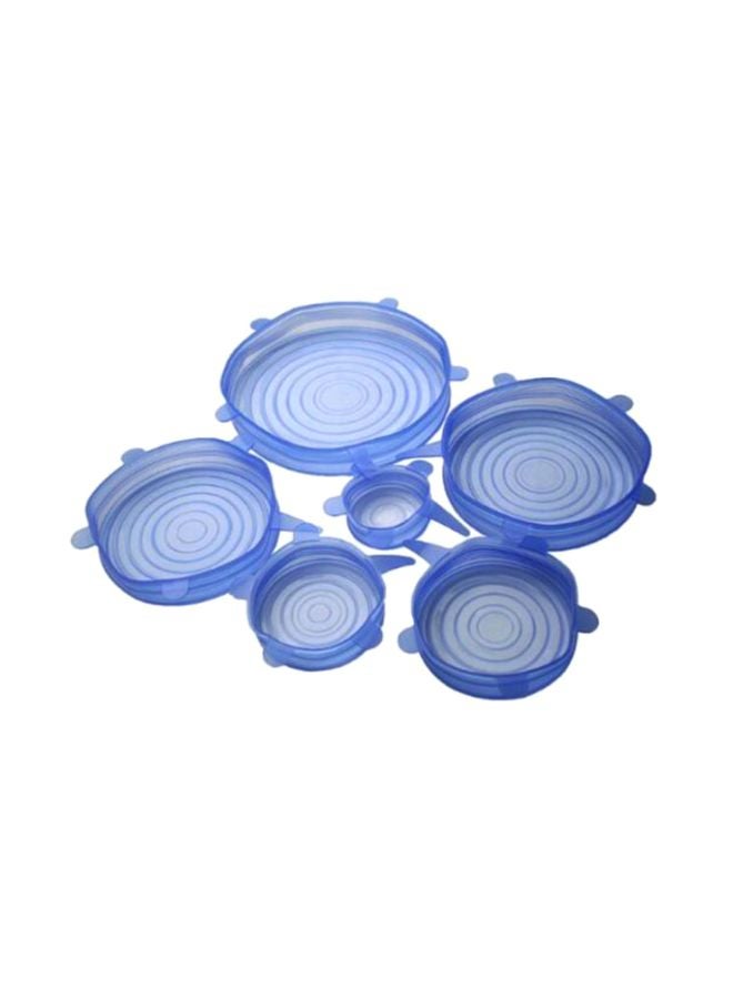 6-Piece Reusable Stretch Lids Blue  - Image 1