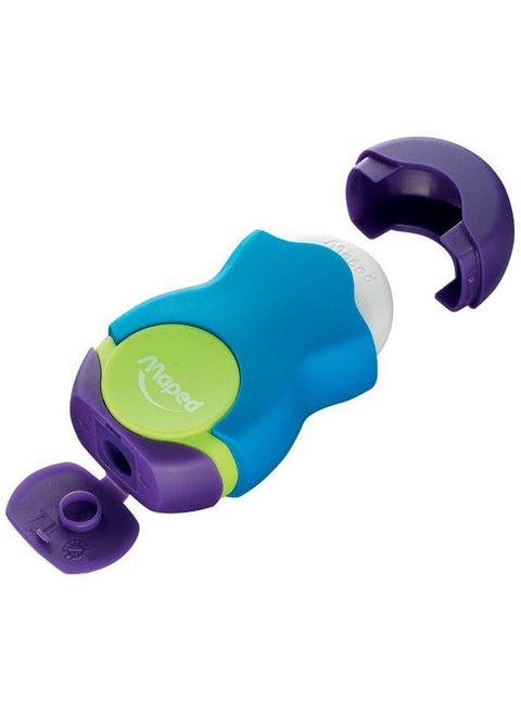 2-In-1 Duo Loopy Eraser And Sharpener Multicolour