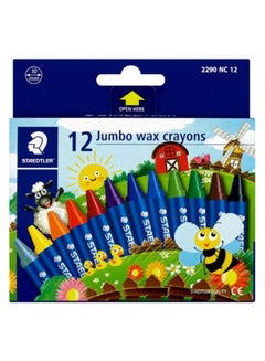 STAEDTLER Jumbo Wax Crayon Set, Pack Of 12 Multicolour 