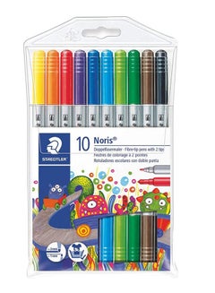 STAEDTLER Double-Ended Fiber Tip Pen Set, Pack Of 10 Multicolour  - Image 1